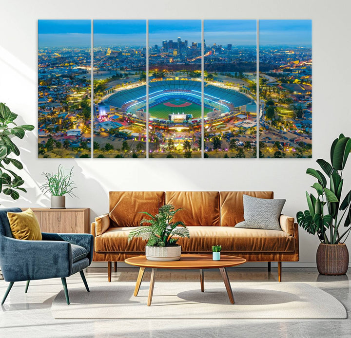 Dodger Stadium Los Angeles Wall Art Canvas Print