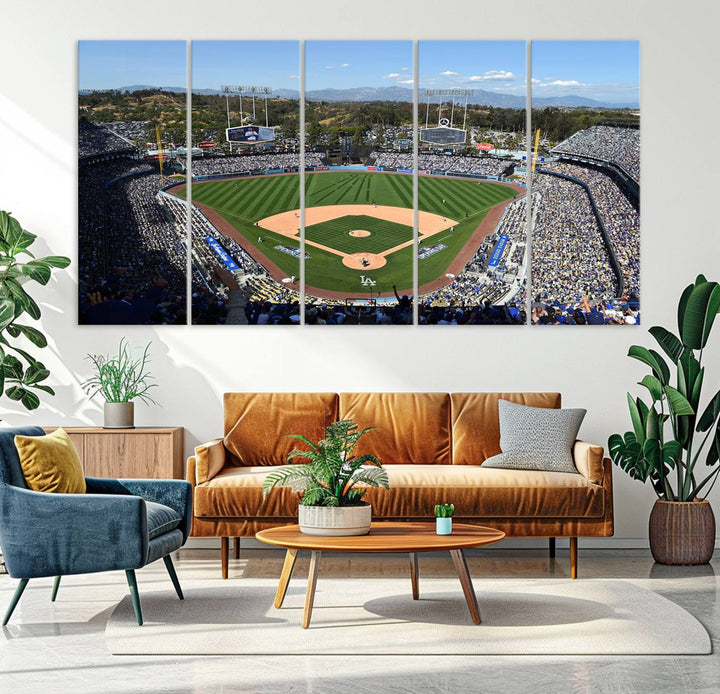 Dodger Stadium Los Angeles Wall Art Canvas Print