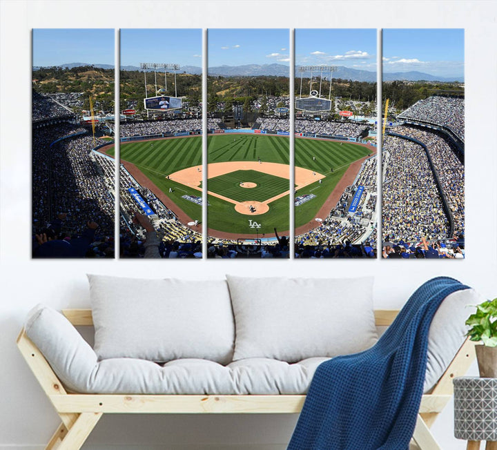 Dodger Stadium Los Angeles Wall Art Canvas Print