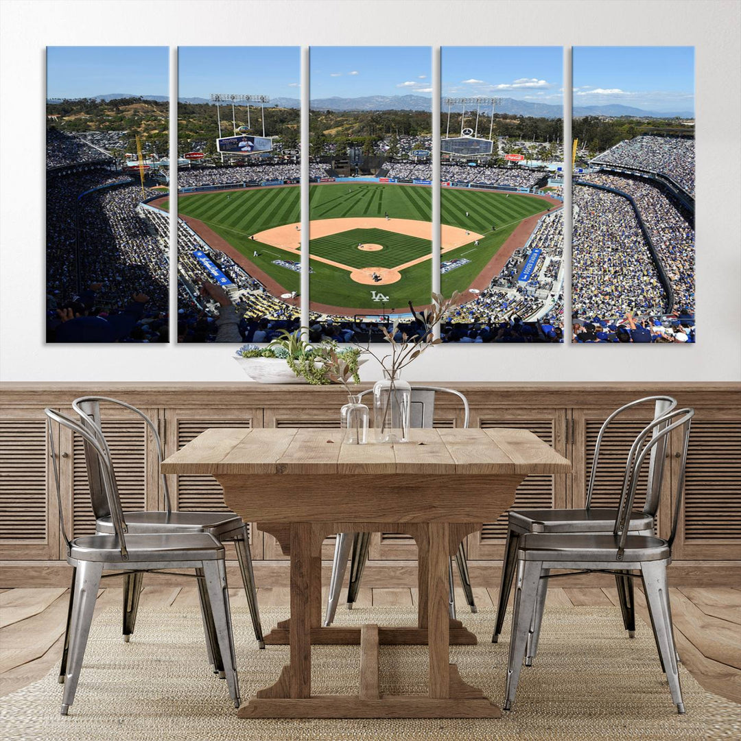 Dodger Stadium Los Angeles Wall Art Canvas Print