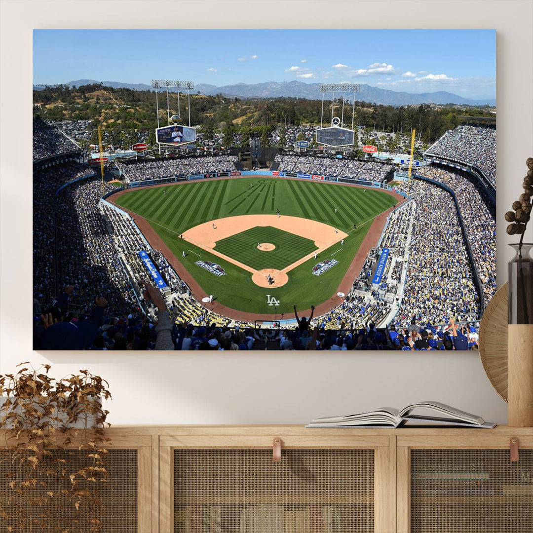 Dodger Stadium Los Angeles Wall Art Canvas Print