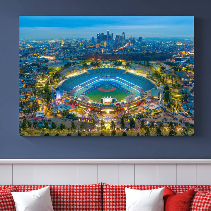 Dodger Stadium Los Angeles Wall Art Canvas Print