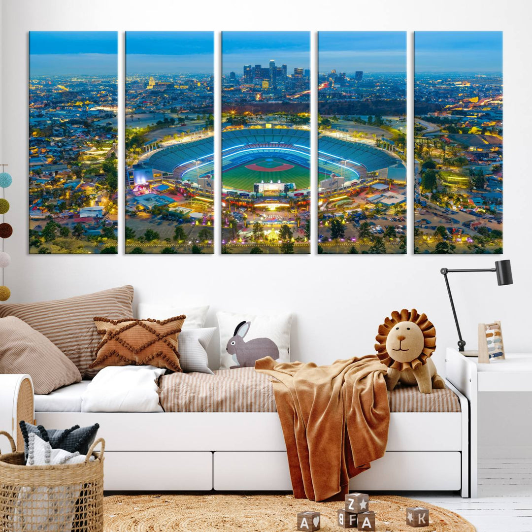 Dodger Stadium Los Angeles Wall Art Canvas Print