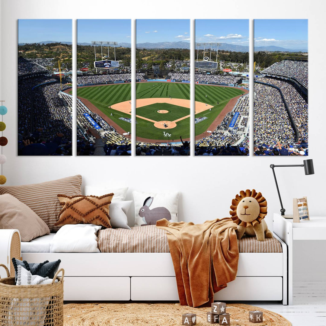 Dodger Stadium Los Angeles Wall Art Canvas Print