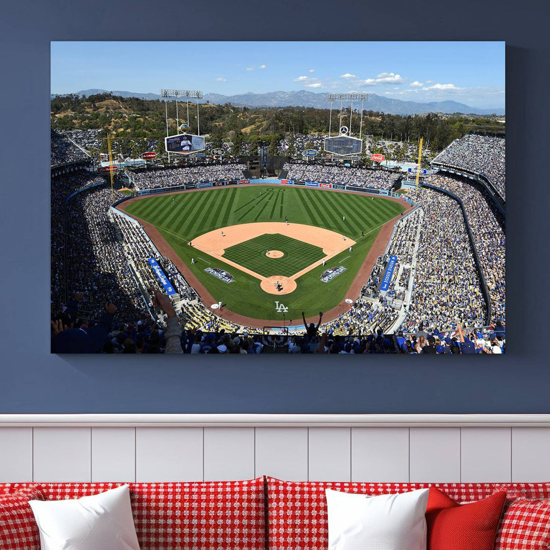 Dodger Stadium Los Angeles Wall Art Canvas Print