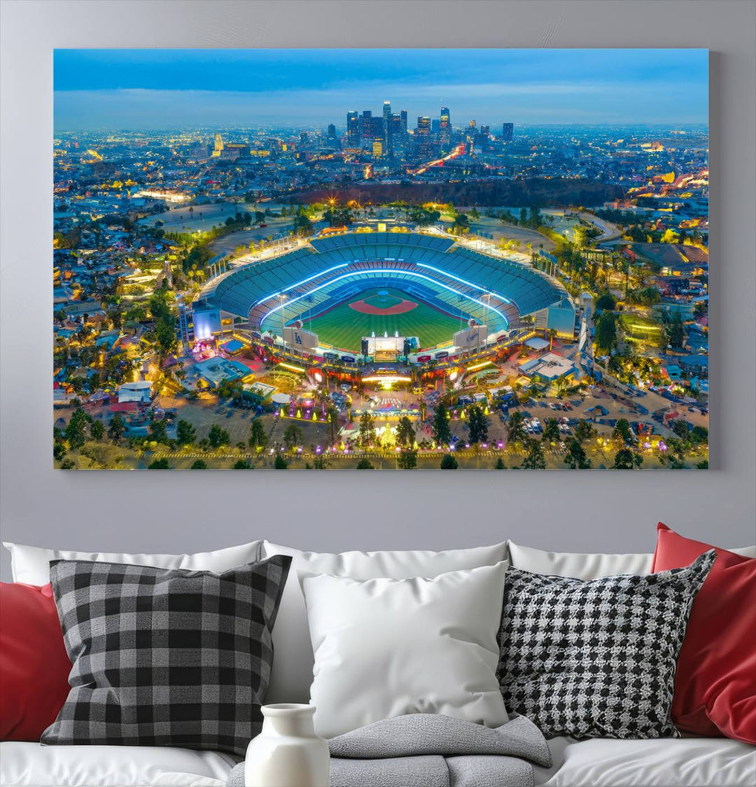 Dodger Stadium Los Angeles Wall Art Canvas Print