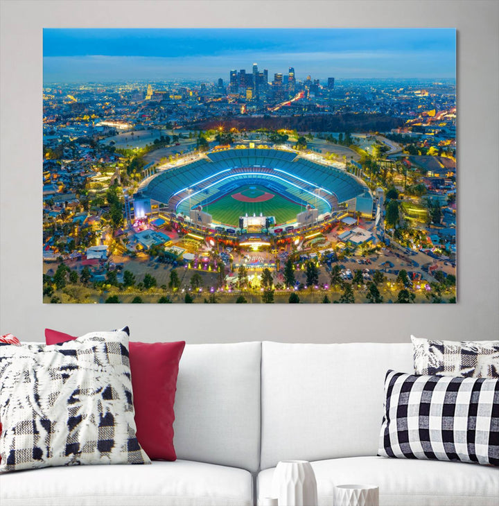 Dodger Stadium Los Angeles Wall Art Canvas Print