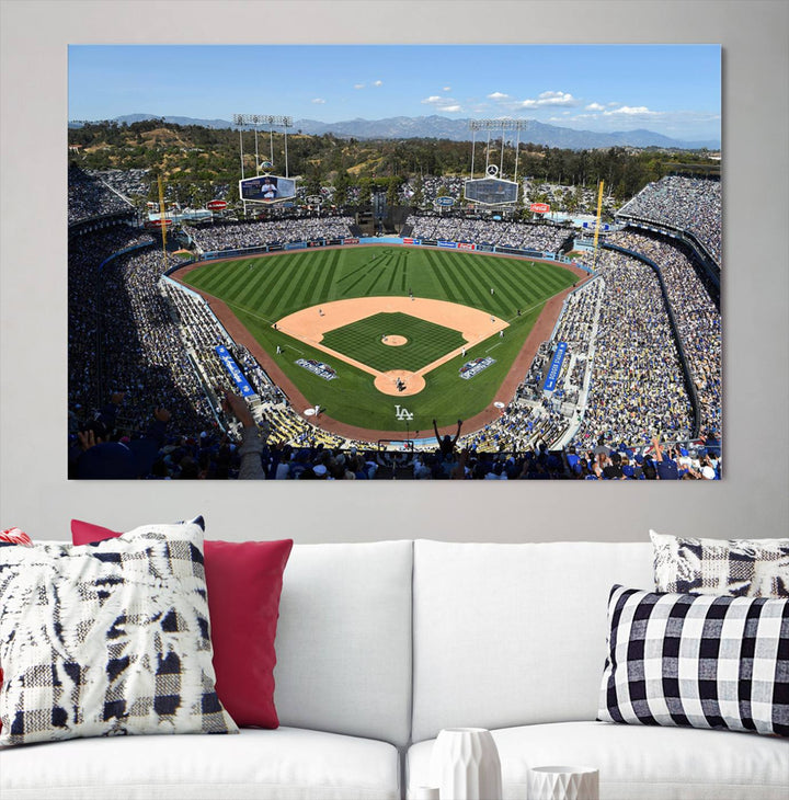 Dodger Stadium Los Angeles Wall Art Canvas Print