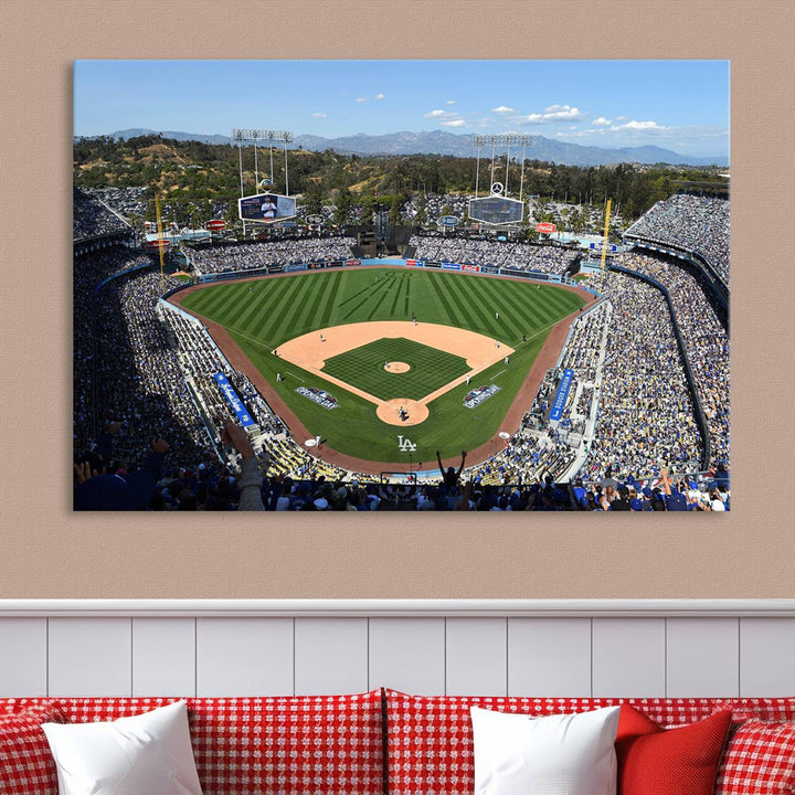 Dodger Stadium Los Angeles Wall Art Canvas Print