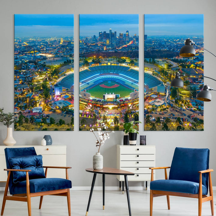 Dodger Stadium Los Angeles Wall Art Canvas Print