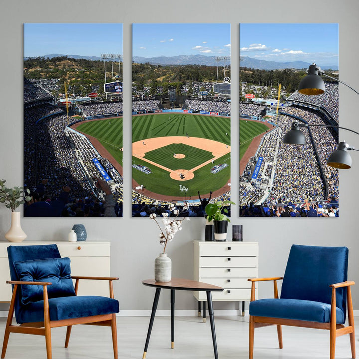 Dodger Stadium Los Angeles Wall Art Canvas Print