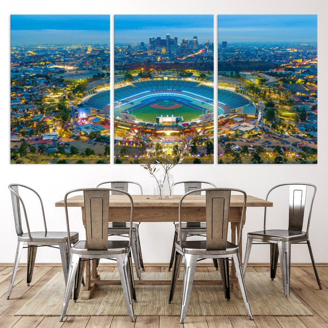 Dodger Stadium Los Angeles Wall Art Canvas Print