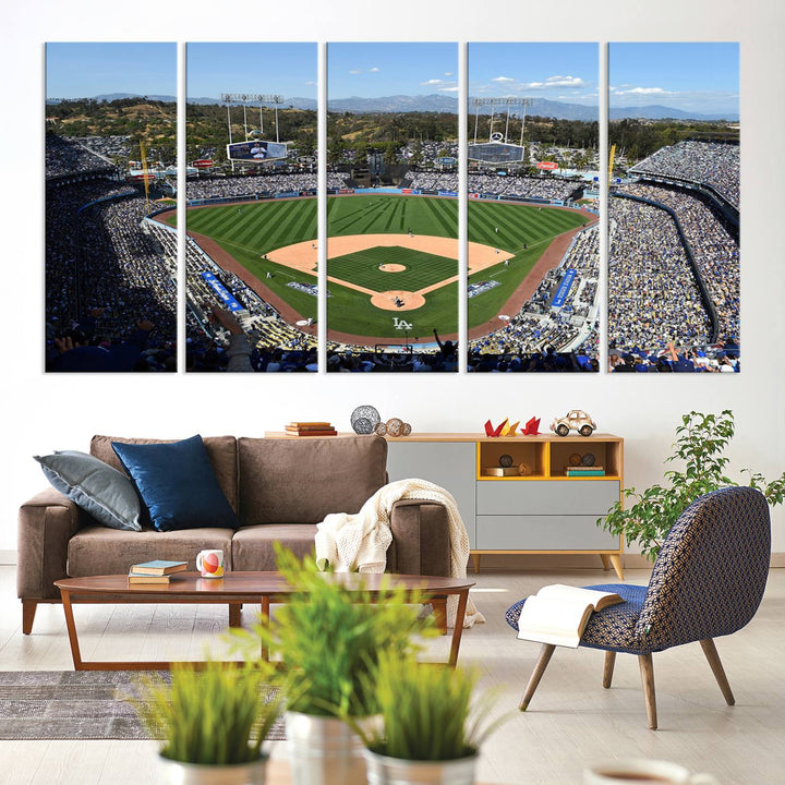 Dodger Stadium Los Angeles Wall Art Canvas Print