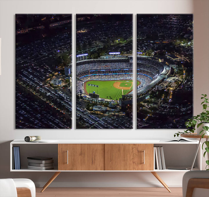 Dodger Stadium Wall Art Canvas Print