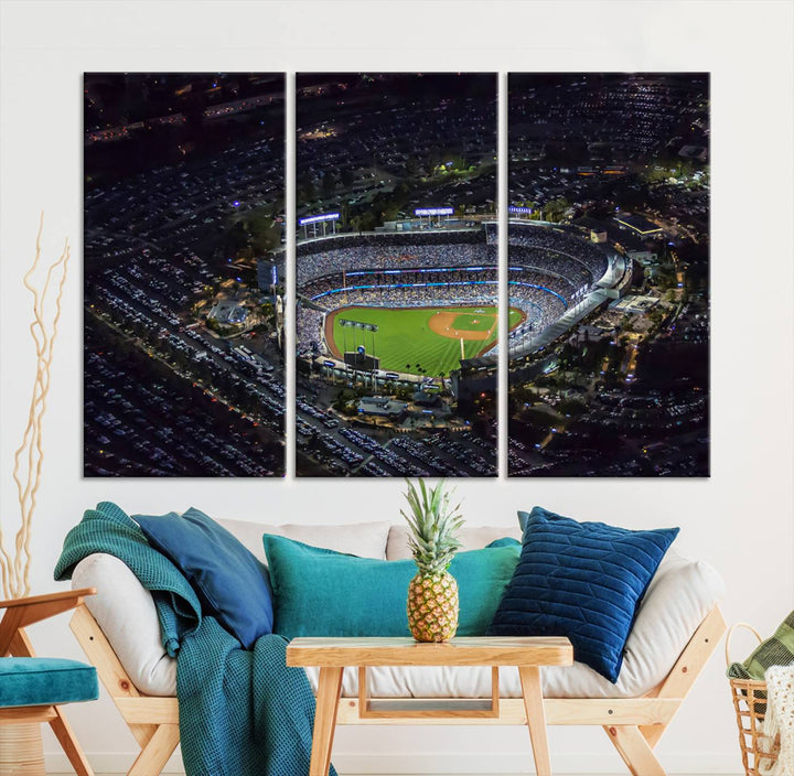 Dodger Stadium Wall Art Canvas Print