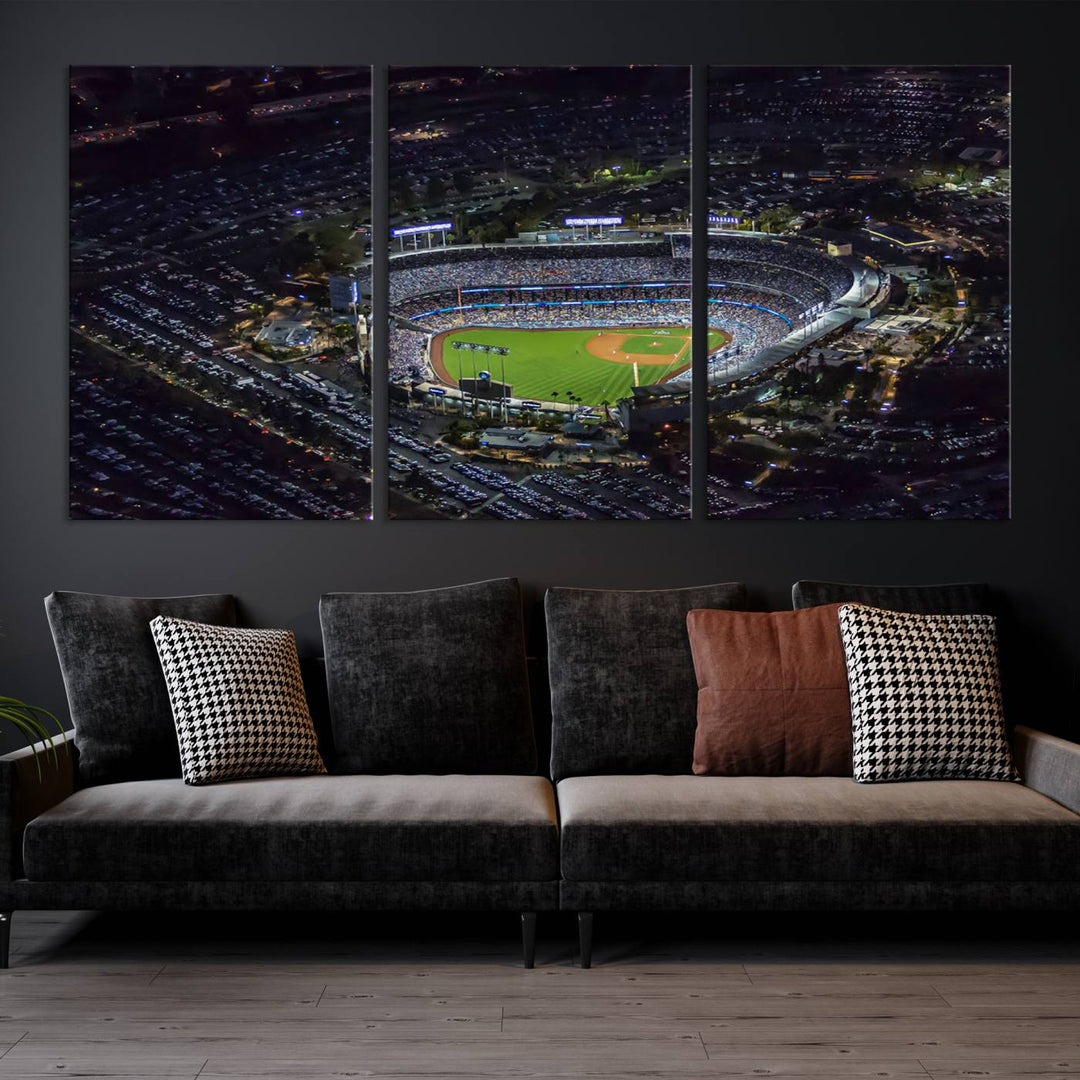 Dodger Stadium Wall Art Canvas Print