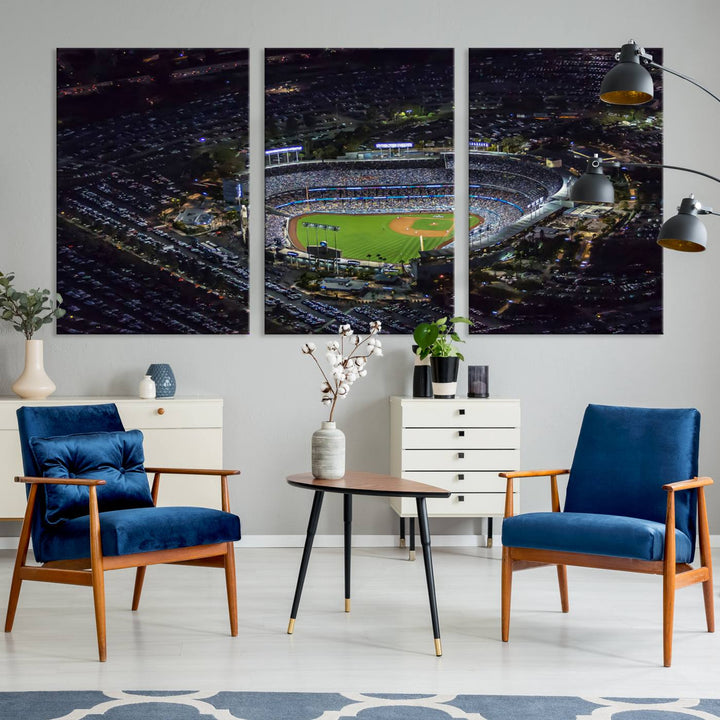 Dodger Stadium Wall Art Canvas Print