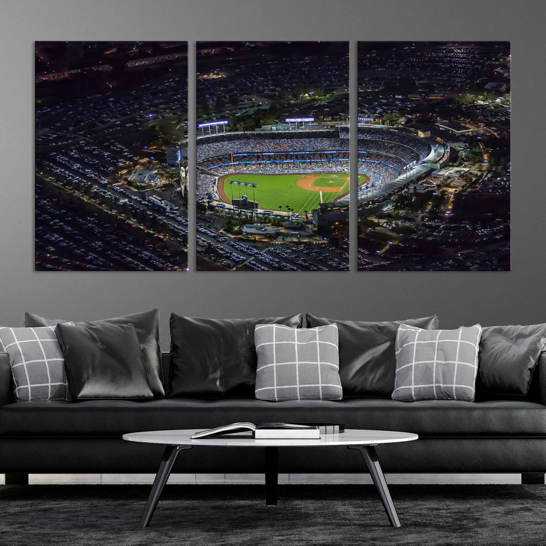 Dodger Stadium Wall Art Canvas Print