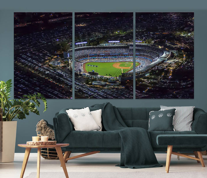 Dodger Stadium Wall Art Canvas Print