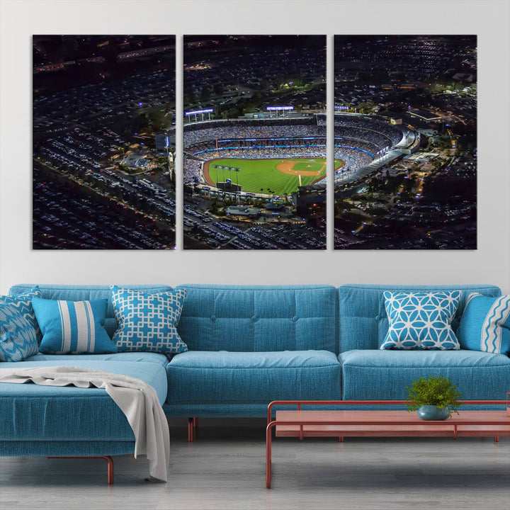 Dodger Stadium Wall Art Canvas Print