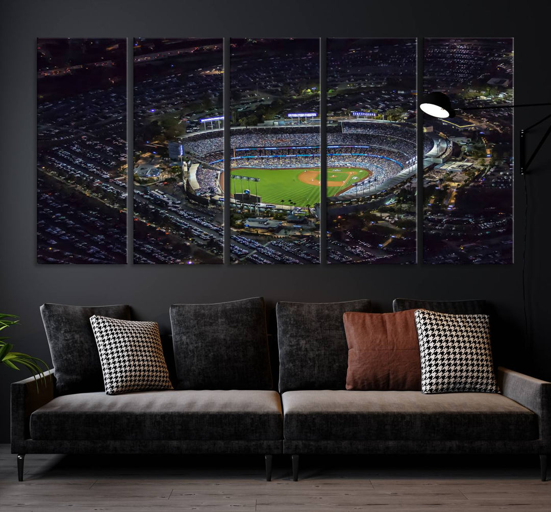 Dodger Stadium Wall Art Canvas Print