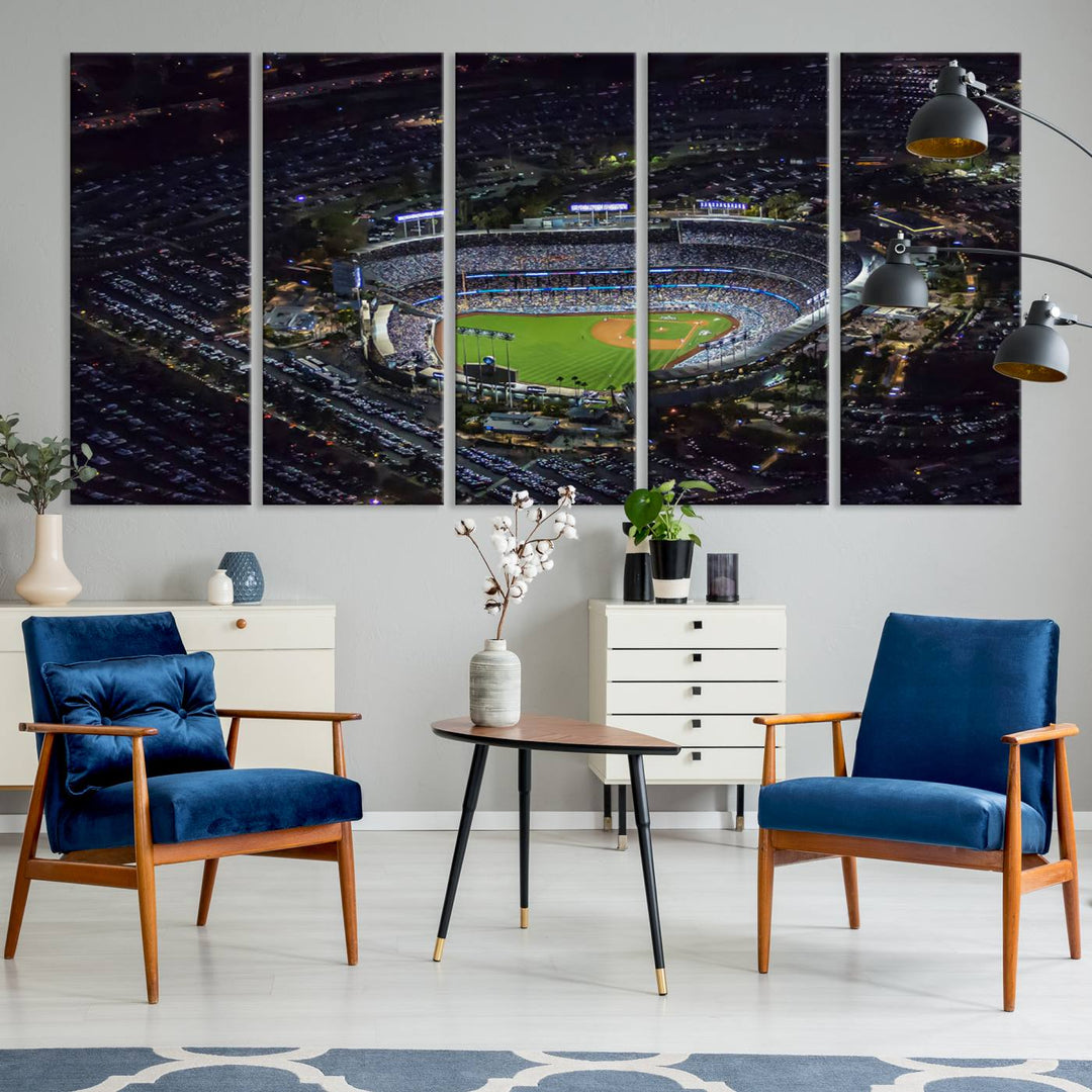 Dodger Stadium Wall Art Canvas Print