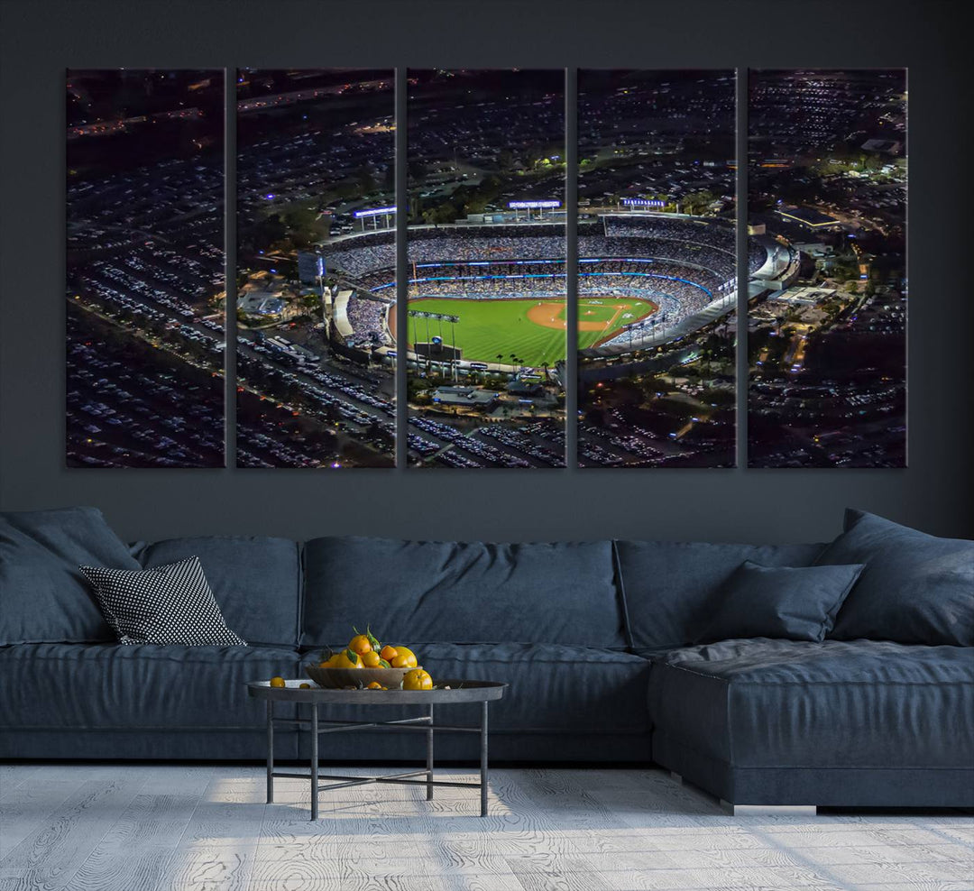 Dodger Stadium Wall Art Canvas Print