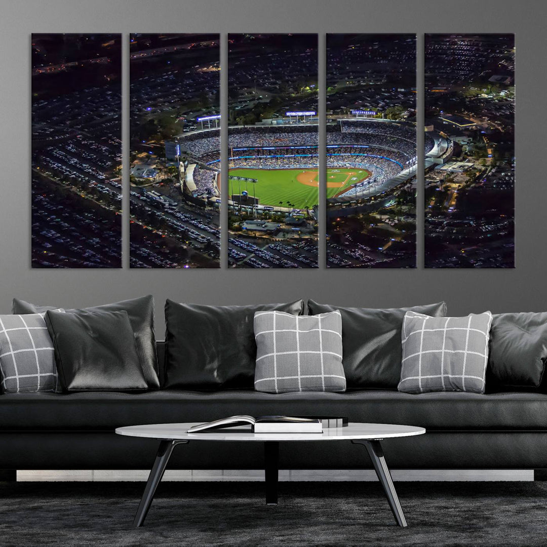 Dodger Stadium Wall Art Canvas Print