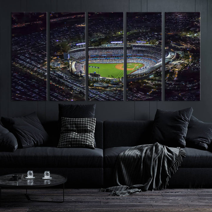 Dodger Stadium Wall Art Canvas Print