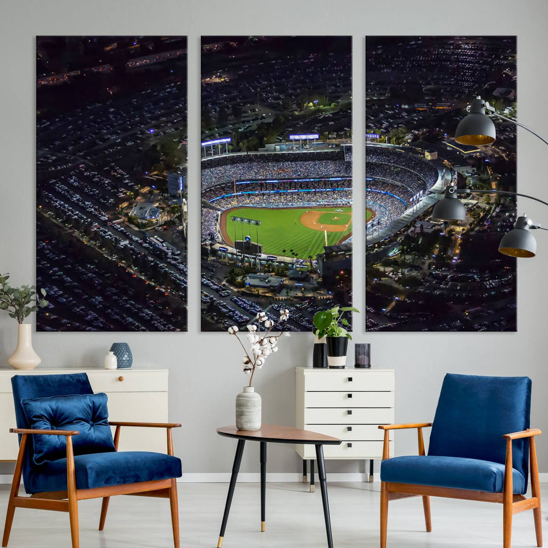 Dodger Stadium Wall Art Canvas Print