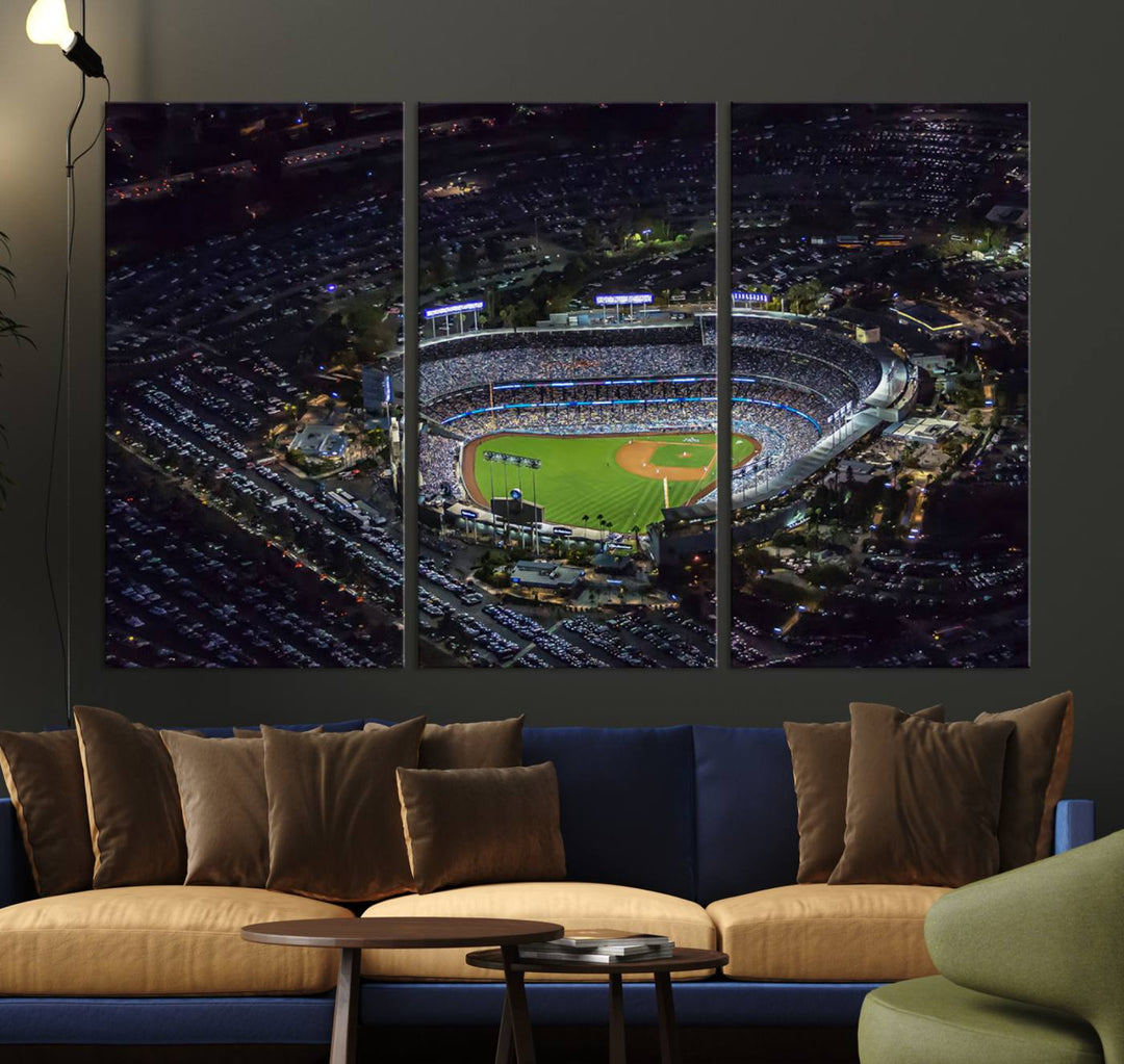 Dodger Stadium Wall Art Canvas Print