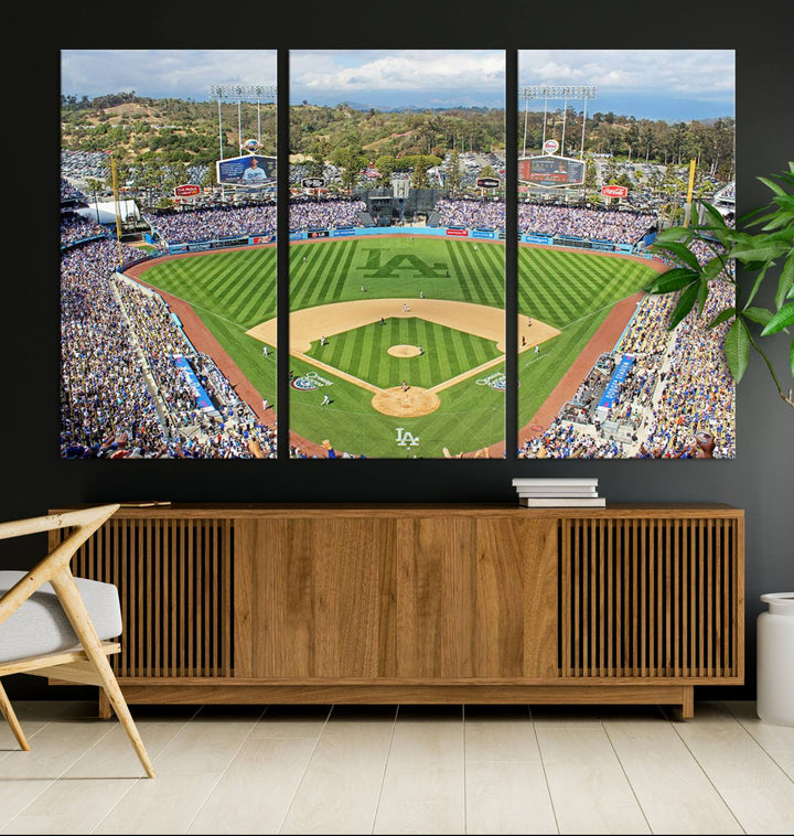 Dodgers Stadium Wall Art Canvas Print