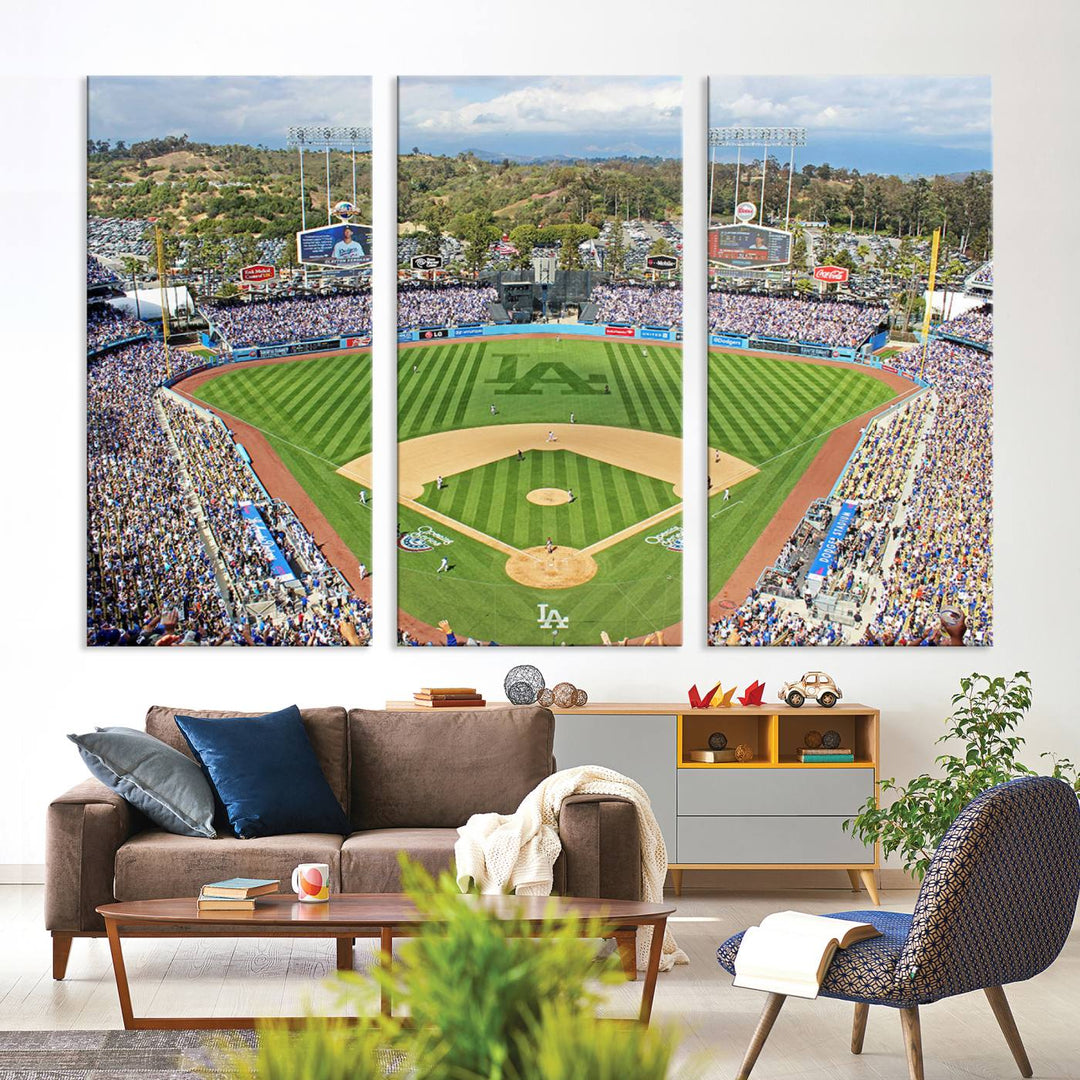 Dodgers Stadium Wall Art Canvas Print