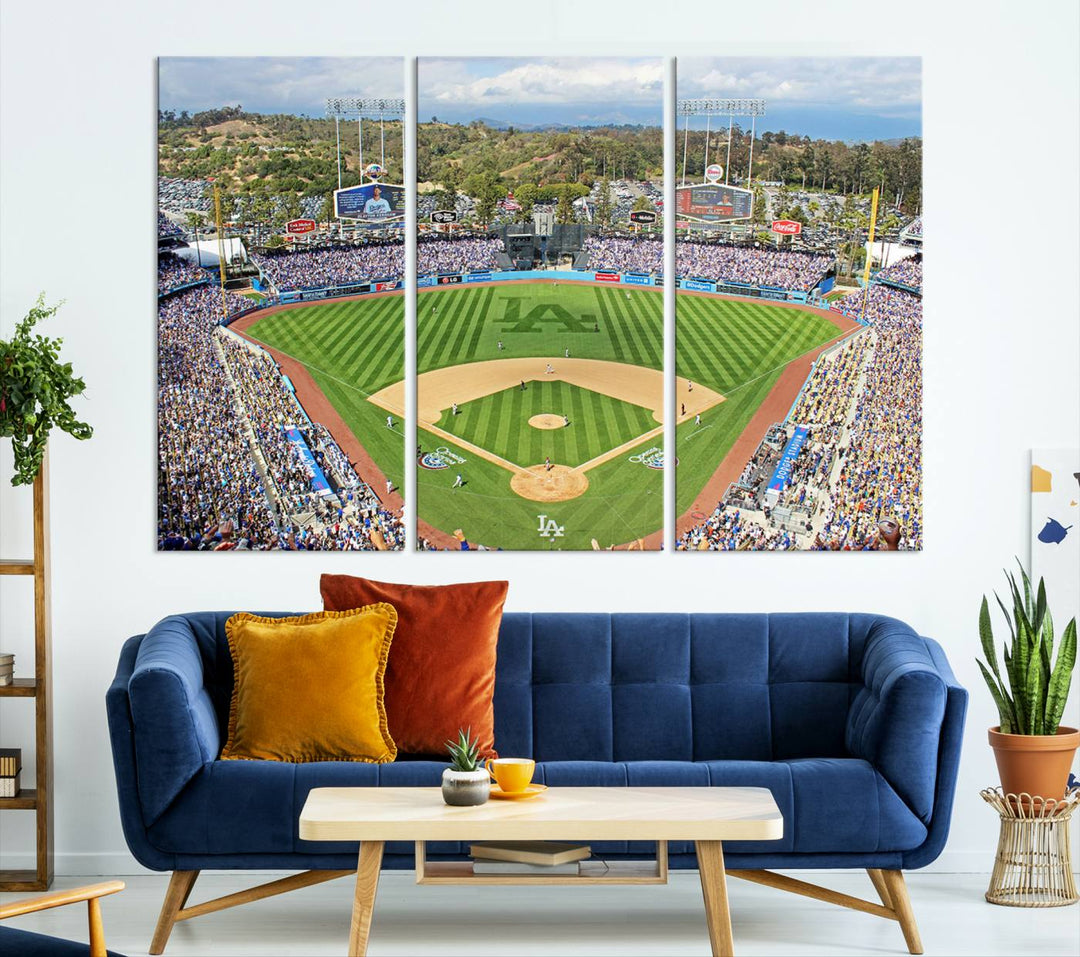 Dodgers Stadium Wall Art Canvas Print