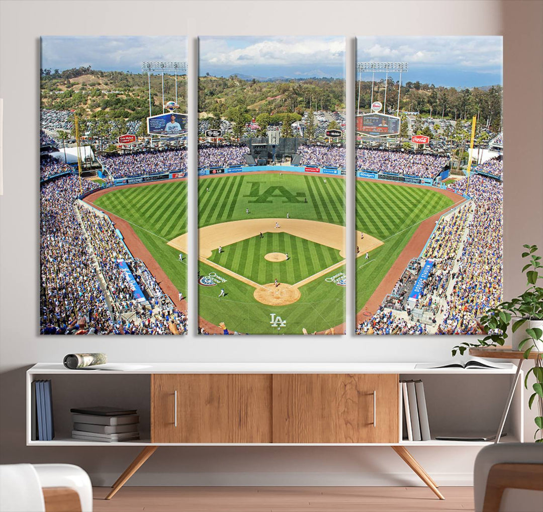 Dodgers Stadium Wall Art Canvas Print