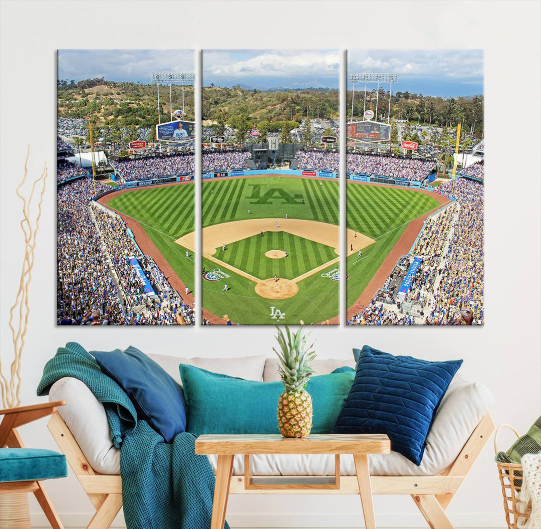 Dodgers Stadium Wall Art Canvas Print