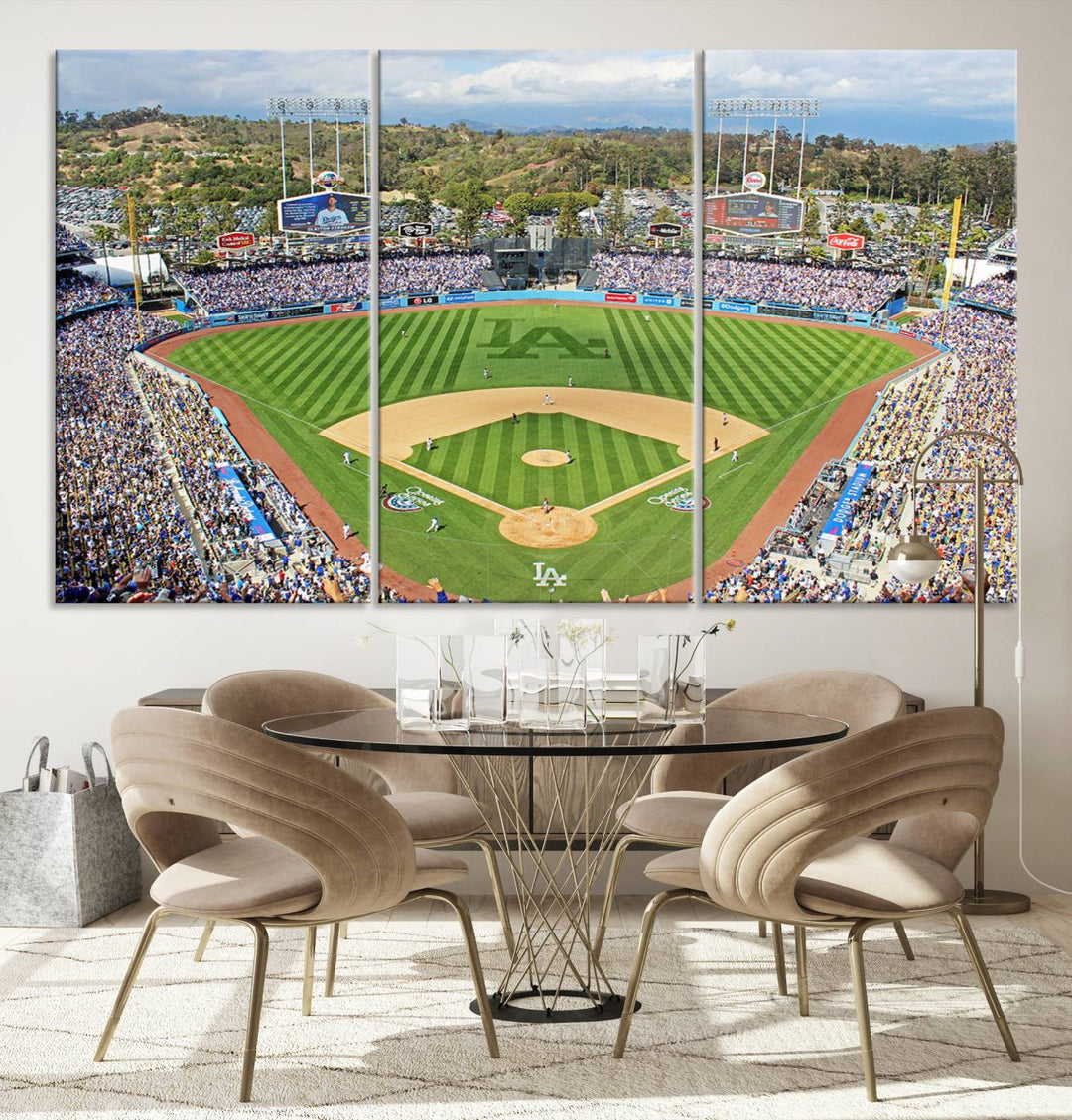 Dodgers Stadium Wall Art Canvas Print