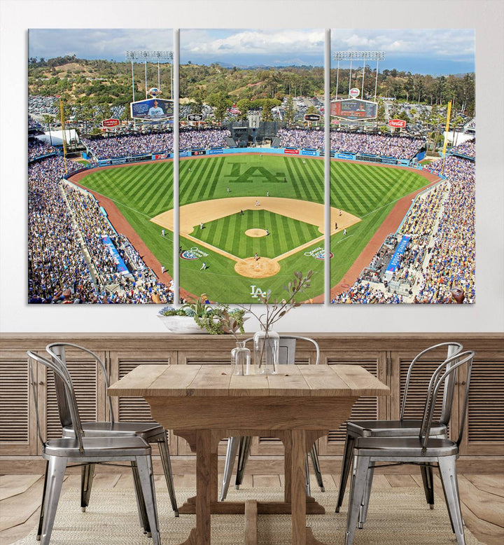 Dodgers Stadium Wall Art Canvas Print