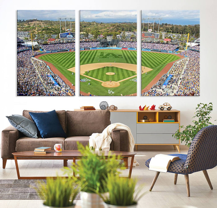 Dodgers Stadium Wall Art Canvas Print