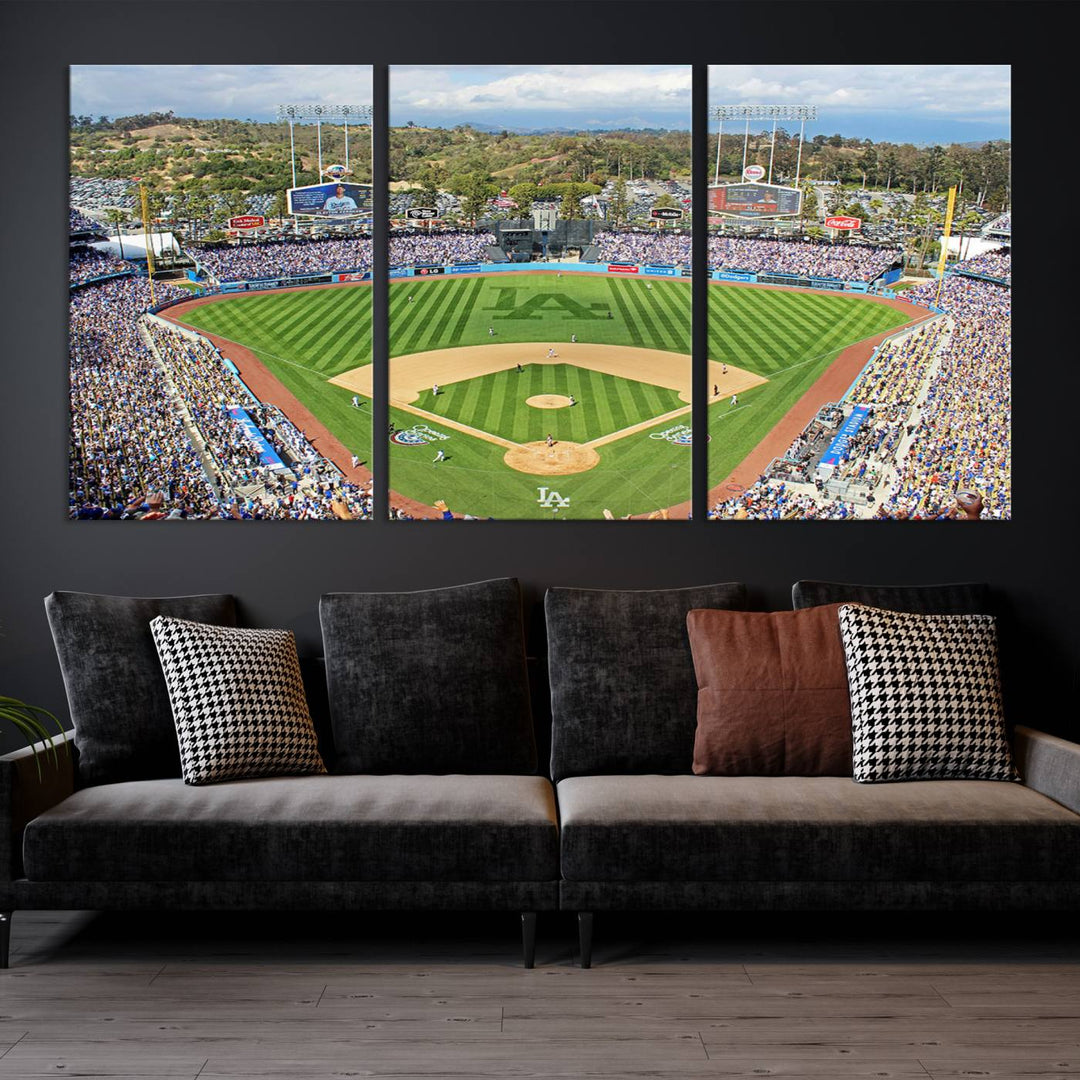 Dodgers Stadium Wall Art Canvas Print