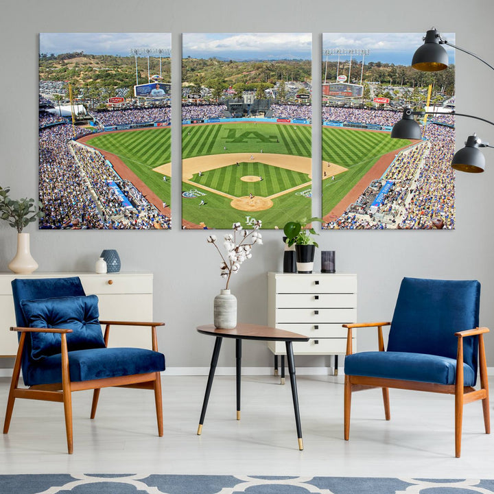 Dodgers Stadium Wall Art Canvas Print