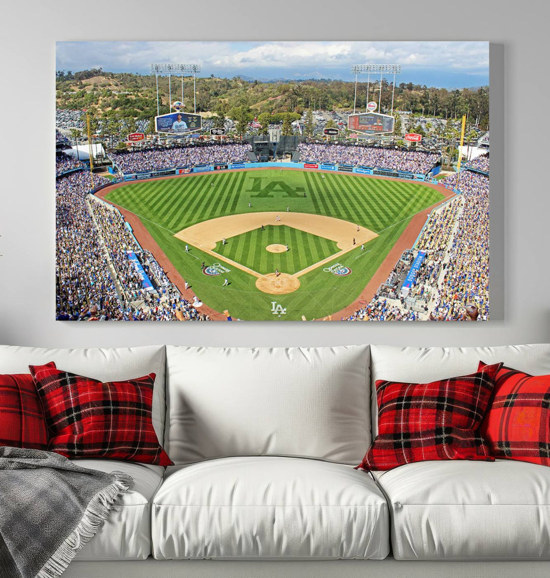 Dodgers Stadium Wall Art Canvas Print