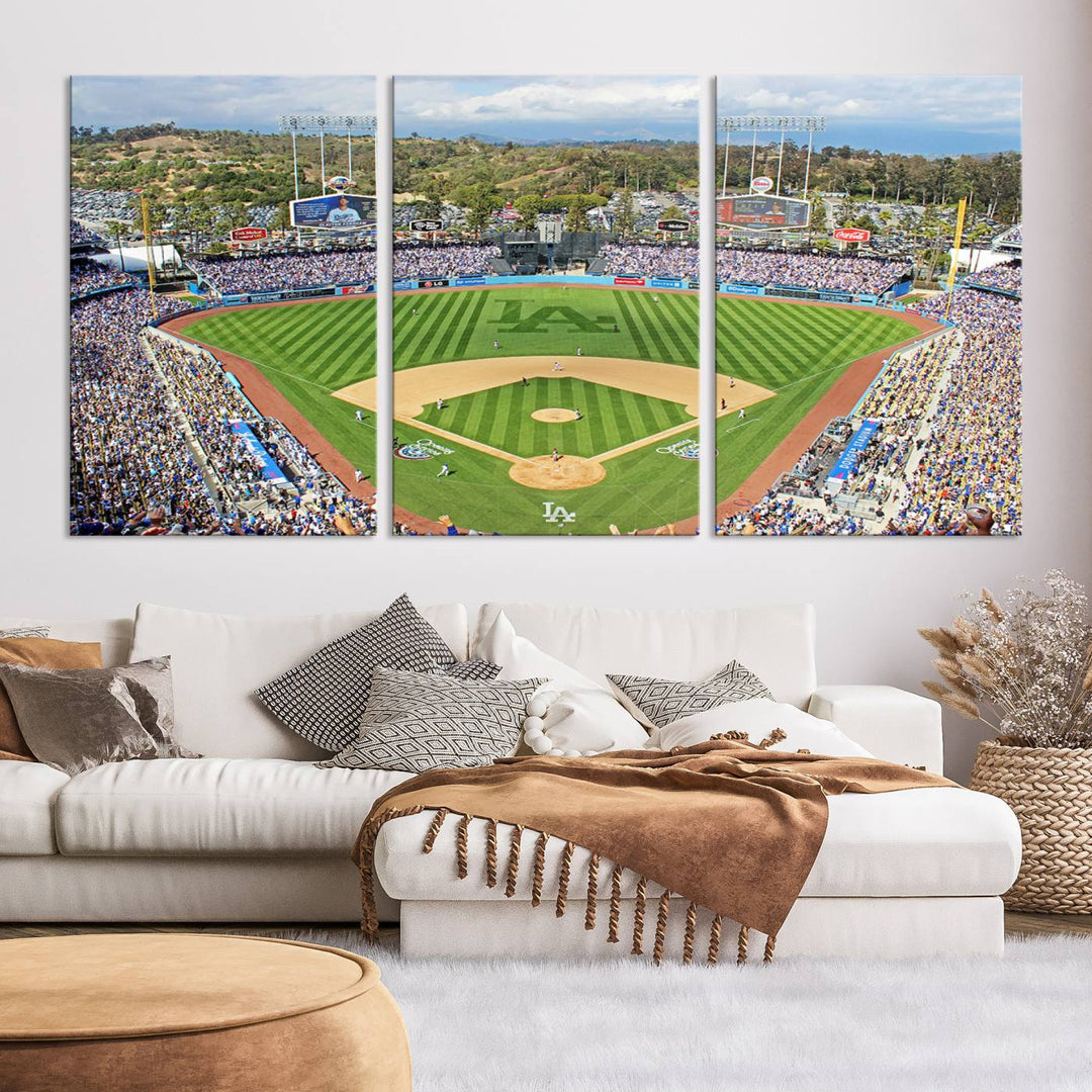 Dodgers Stadium Wall Art Canvas Print