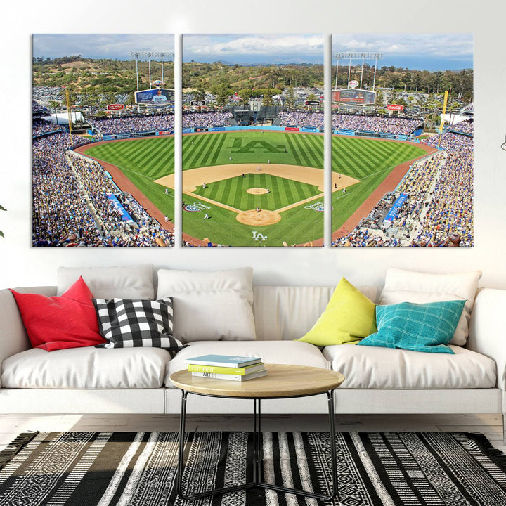 Dodgers Stadium Wall Art Canvas Print