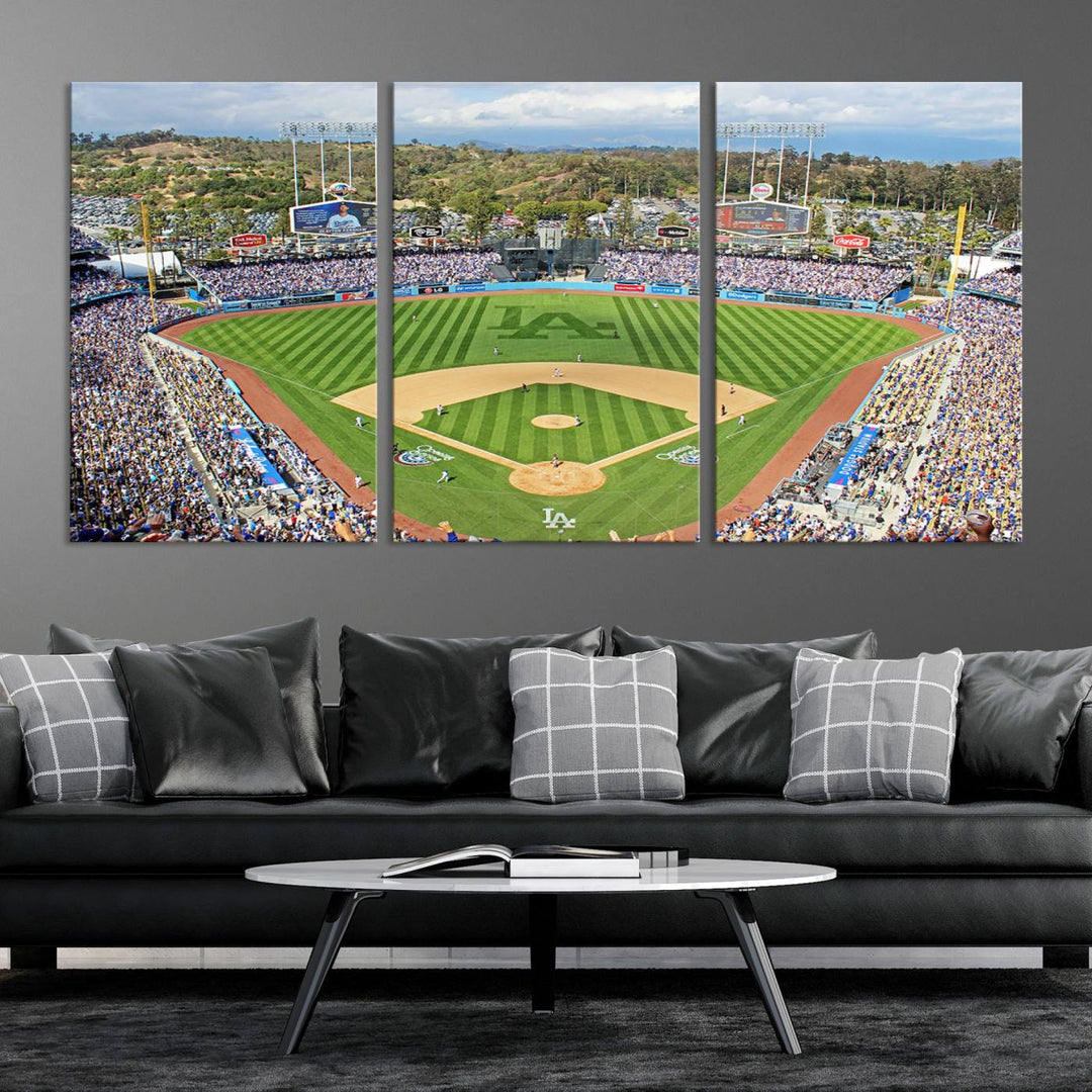 Dodgers Stadium Wall Art Canvas Print