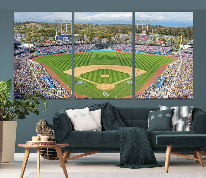 Dodgers Stadium Wall Art Canvas Print