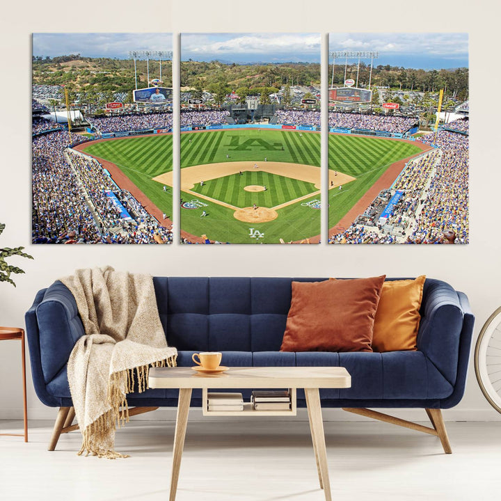 Dodgers Stadium Wall Art Canvas Print