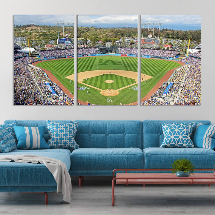 Dodgers Stadium Wall Art Canvas Print