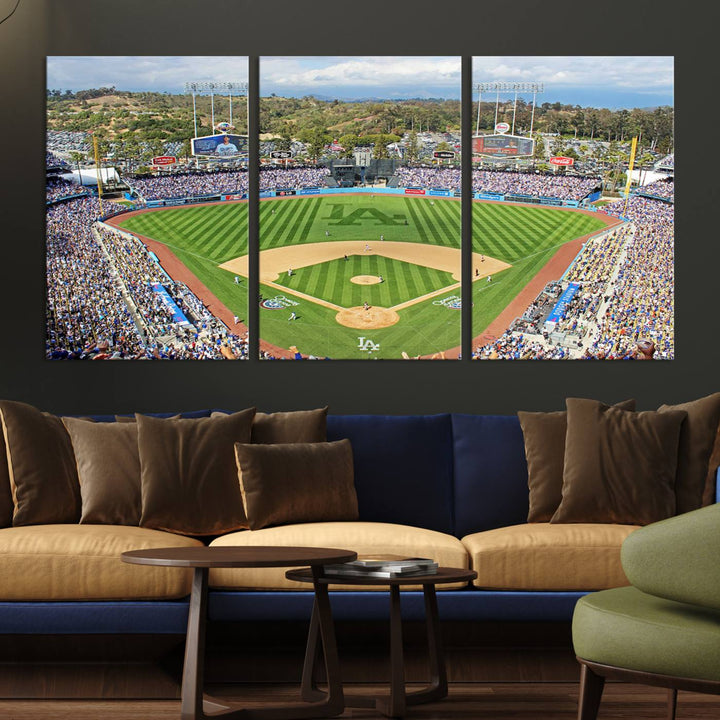 Dodgers Stadium Wall Art Canvas Print