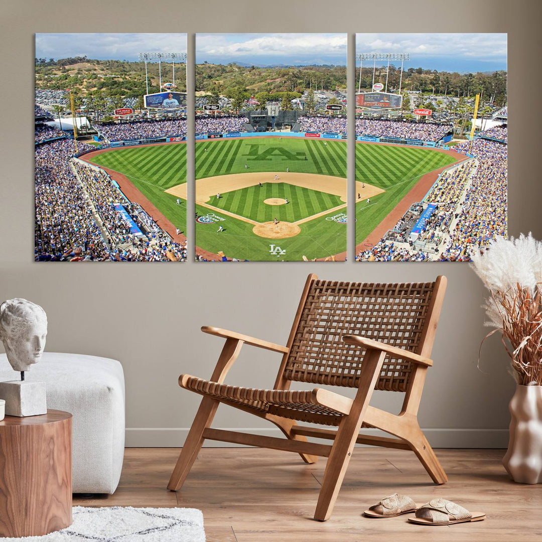 Dodgers Stadium Wall Art Canvas Print